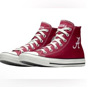Red University of Alabama High Top Converse All Star Chucks Size 6.5 W 4.5 M
